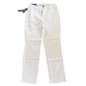 JM Collection Straight Leg White Embellished Pocket Curvy Fit Jeans. 10. NEW.